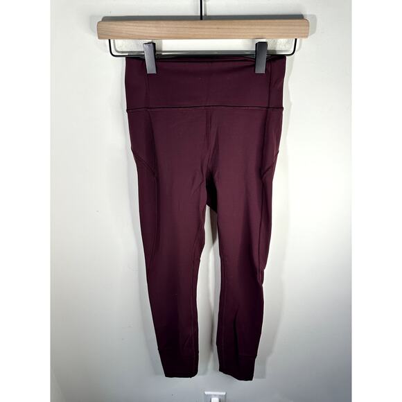Lululemon In Movement Tight 25" *Everlux Size 6 Garnet EUC - Picture 3 of 8
